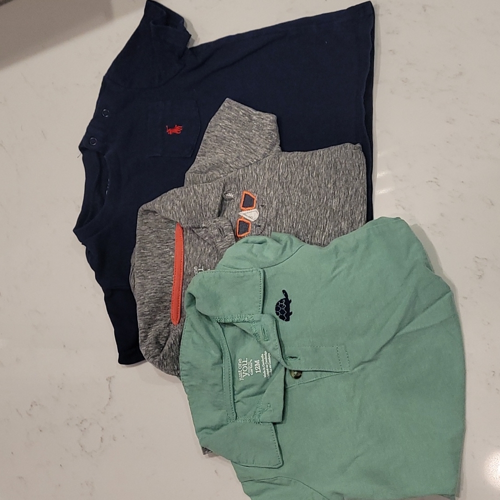 Boys, size 12 month onesies and Ralph Lauren polo shirt